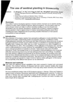 The use of sentinel planting in biosecurity