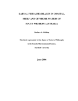 Larval fish assemblages in coastal, shelf and offshore waters of south-western Australia