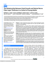 The relationship between fetal growth and retinal nerve fiber layer thickness in a cohort of young adults