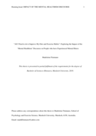 “All I need to do is improve my diet and exercise habits”: Exploring the impact of the ‘mental healthism’ discourse on people who have experienced mental illness