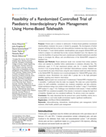 Feasibility of a randomized controlled trial of paediatric interdisciplinary pain management using home-based telehealth