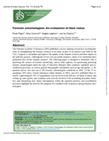 Forensic entomologists: An evaluation of their status