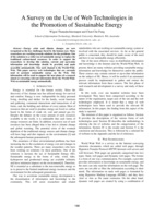 A survey on the use of web technologies for the promotion of sustainable energy