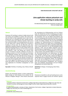 Lime application reduces potassium and nitrate leaching on sandy soils (Die Kalkanwendung reduziert das Auswaschen von Kalium und Nitrat auf sandigen Böden)