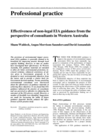 Effectiveness of non-legal EIA guidance from the perspective of consultants in Western Australia
