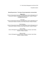 Nonprofit governance: The shape of board organisation communication