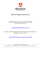 Authenticity and realism in documentary sound