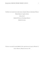 The effect of an aerobic exercise intervention on episodic memory in individuals with and without subjective cognitive decline