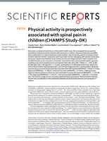 Physical activity is prospectively associated with spinal pain in children (CHAMPS Study-DK)