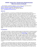 WWW issues for conducting sophisticated Bioinformatics analysis