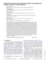 Estimated communication range and energetic cost of bottlenose dolphin whistles in a tropical habitat