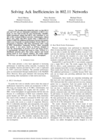 Solving Ack inefficiencies in 802.11 networks