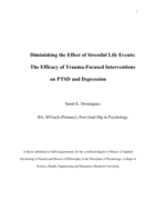 Diminishing the effect of stressful life events: The efficacy of trauma-focused interventions on PTSD and depression