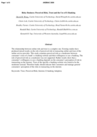 Risky Business: Perceived risk, trust and the use of E-Banking