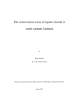 The conservation status of aquatic insects in south-western Australia
