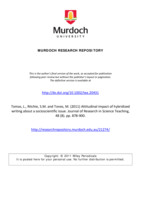 Attitudinal impact of hybridized writing about a socioscientific issue
