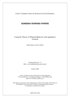Using the theory of planned behavior with qualitative research