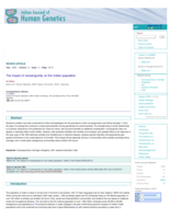 The impact of consanguinity on the Indian population