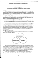 Community and sustainable development