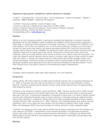 Tapping the large genetic variability for salinity tolerance in chickpea