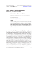 Direct solution of the three-dimensional Lippmann–Schwinger equation