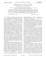 Threshold behavior of e-H ionizing collisions