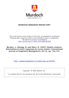 Quality clusters: Dimensions of email responses by luxury hotels