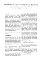 A modified distortion measurement algorithm for shape coding