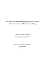 Use of smart buildings technology to optimize indoor climate control in local government buildings