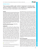 Time-varying auditory gain control in response to double-pulse stimuli in harbour porpoises is not mediated by a stapedial reflex