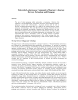 University lecturers as a community of learners: A journey between technology and pedagogy