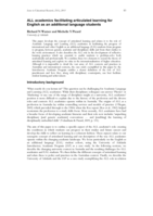 ALL academics facilitating articulated learning for English as an additional language students