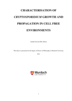 Characterisation of Cryptosporidium growth and propogation in cell free environments