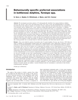 Behaviourally specific preferred associations in bottlenose dolphins, Tursiops spp.