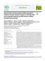 Improvement of three popular Indian groundnut varieties for foliar disease resistance and high oleic acid using SSR markers and SNP array in marker-assisted backcrossing