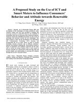 A proposed study on the use of ICT and smart meters to influence consumers' behavior and attitude towards Renewable Energy