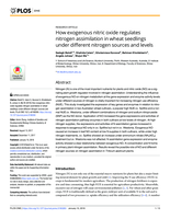 How exogenous nitric oxide regulates nitrogen assimilation in wheat seedlings under different nitrogen sources and levels