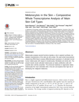 Melanocytes in the Skin – Comparative Whole Transcriptome Analysis of Main Skin Cell Types