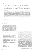 Bioassay measurements of mycorrhizal inoculum in soils from Eucalyptus plantations of varying ages in Western Australia