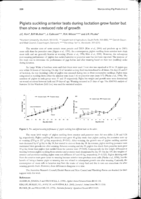 Piglets suckling anterior teats during lactation grow faster but then show a reduced rate of growth