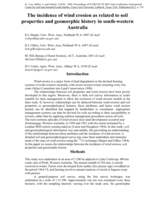 The incidence of wind erosion as related to soil properties and geomorphic history in south-western Australia