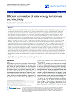 Efficient conversion of solar energy to biomass and electricity