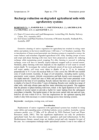 Recharge reduction on degraded agricultural soils with agroforestry systems