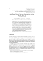 Attribute-based secure messaging in the public cloud