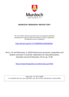 School socio-economic composition and student outcomes in Australia: Implications for educational policy