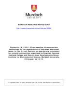Direct seeding: An appropriate technology for the regeneration of degraded Aboriginal lands
