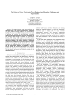 The future of power electronics/power engineering education: challenges and opportunities