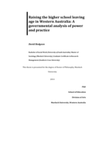 Raising the higher school leaving age in Western Australia: A governmental analysis of power and practice