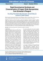 Rapid sonochemical synthesis and characterisation of copper oxide nanoparticles from Schweizer's Reagent