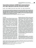 Associations between LSAMP gene polymorphisms and major depressive disorder and panic disorder